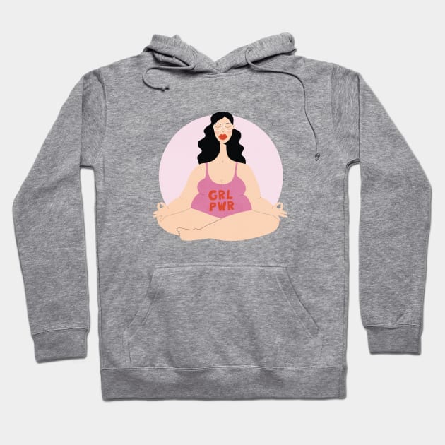 Girl Power Pink Hoodie by damppstudio